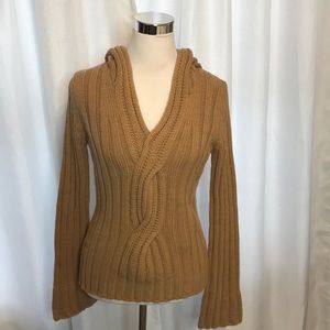 Express camel hooded sweater